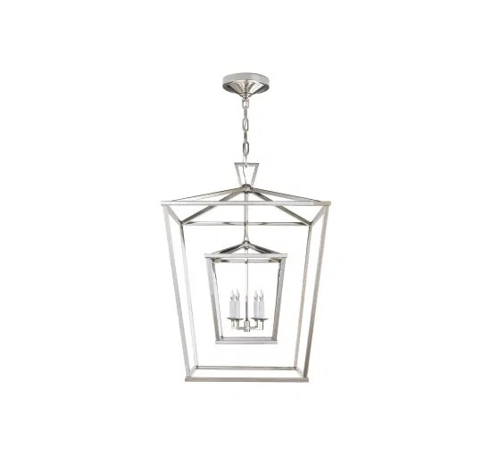 Darlana Double Cage taklampa nickel L
