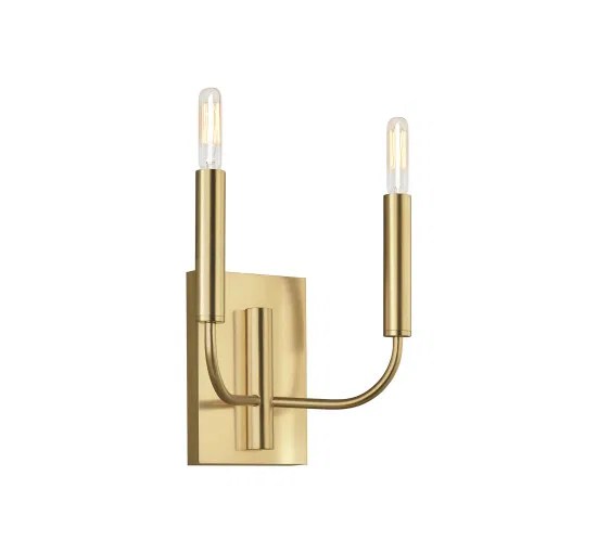 Brianna vägglampa dubbel mässing