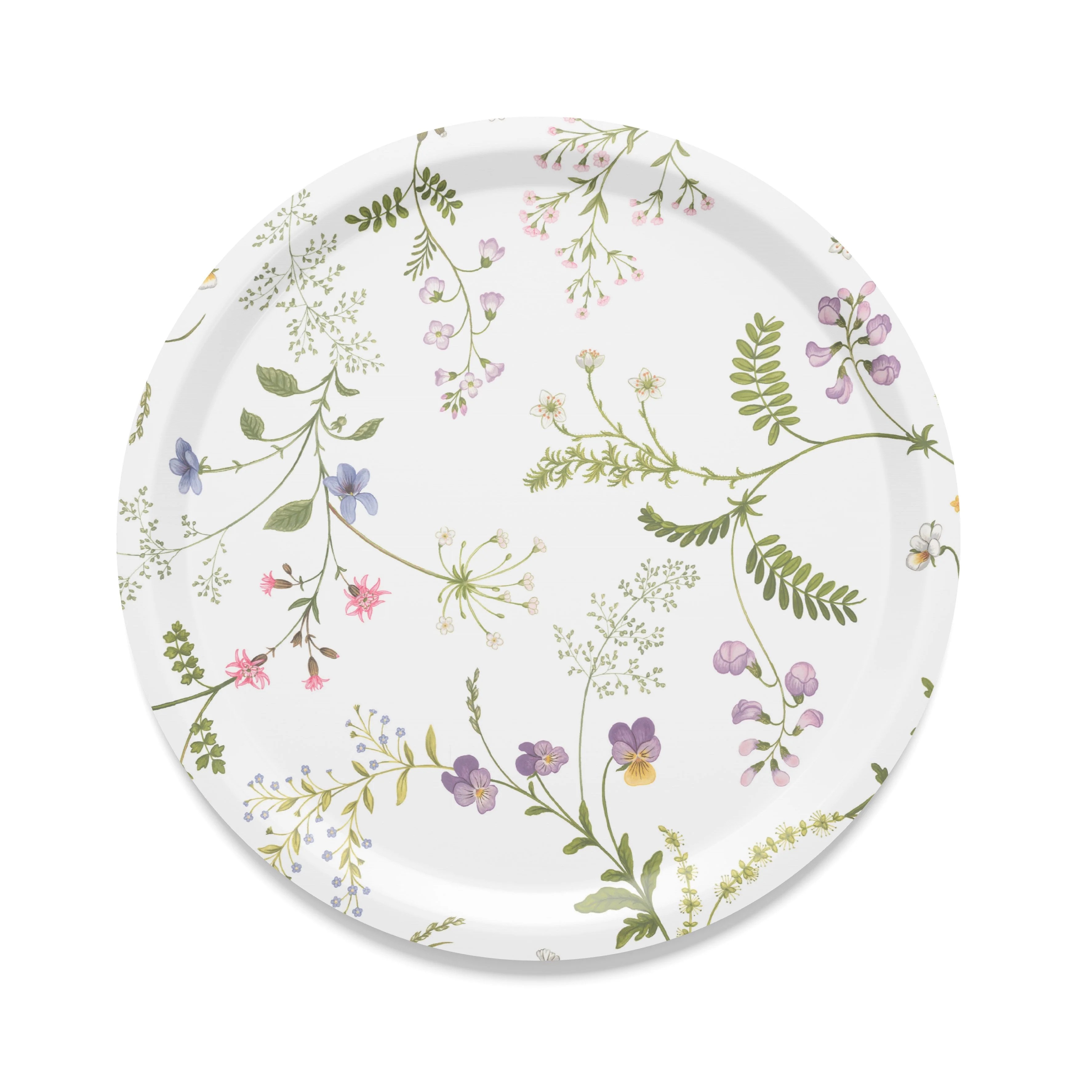 Blomsteryra rund bricka 31 cm