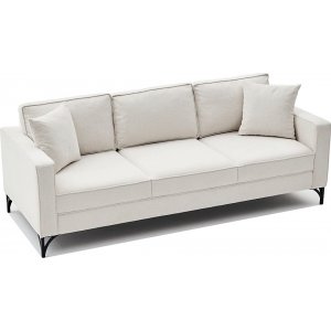 Berlin 3-sits soffa – Gräddvit/svart
