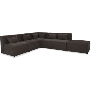 Modular byggbar hörnsoffa – Brun