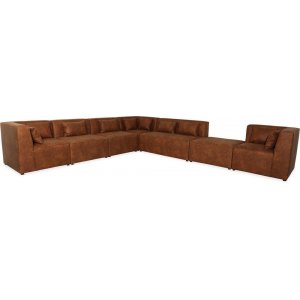 Modular byggbar hörnsoffa XL – Cognac