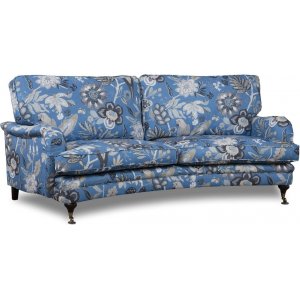Spirit 3-sits svängd howard soffa i blommigt tyg – Eden Parrot Blue