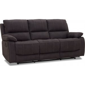 Texas manuell 3-sits reclinersoffa – Grå tyg