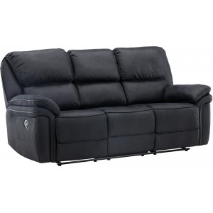 Saranda 3-sits reclinersoffa – Svart