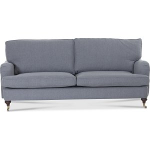 Soffa Howard Watford Deluxe – 208 cm – Malmö 83 – Ljusgrå, Mässingsfärgade