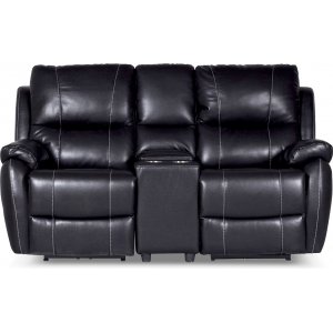 Enjoy Chicago Biosoffa – 2-sits soffa recliner (el) i svart konstläder