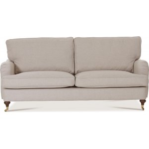 Howard Watford Deluxe 2-sits soffa – Malmö 05 – Varm ljusbeige, Mässingsfärgade