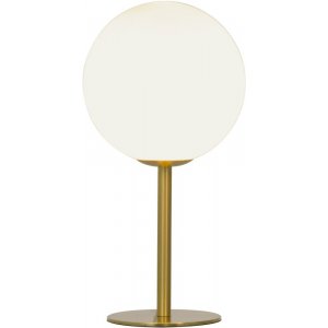 Molekyl bordslampa – Matt mässing/vit