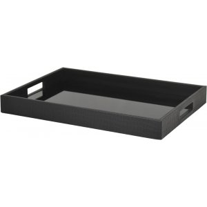 Marcella serveringsbricka – Glas/konstläder