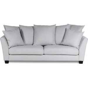 Arild 3-sits soffa med kuvertkuddar – Offwhite linne + Möbeltassar