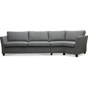 Eros 3-sits med maxicorner höger – Inari 22 – Beige, Svarta