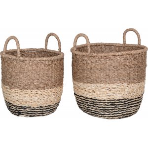 Lima korgset, 2 st Natur/Brun/Svart
