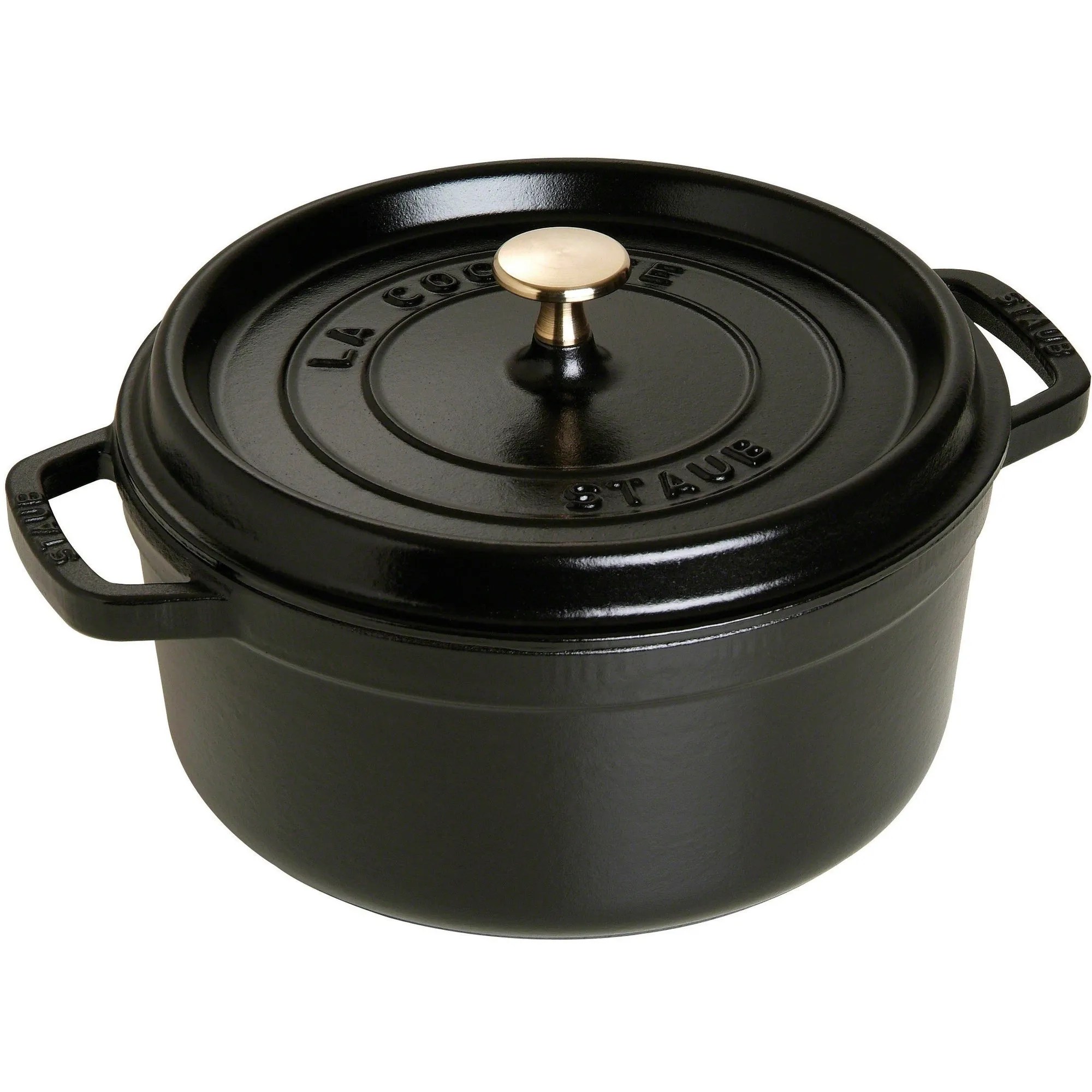 Rund Gryta 24 cm 3,8 liter Svart