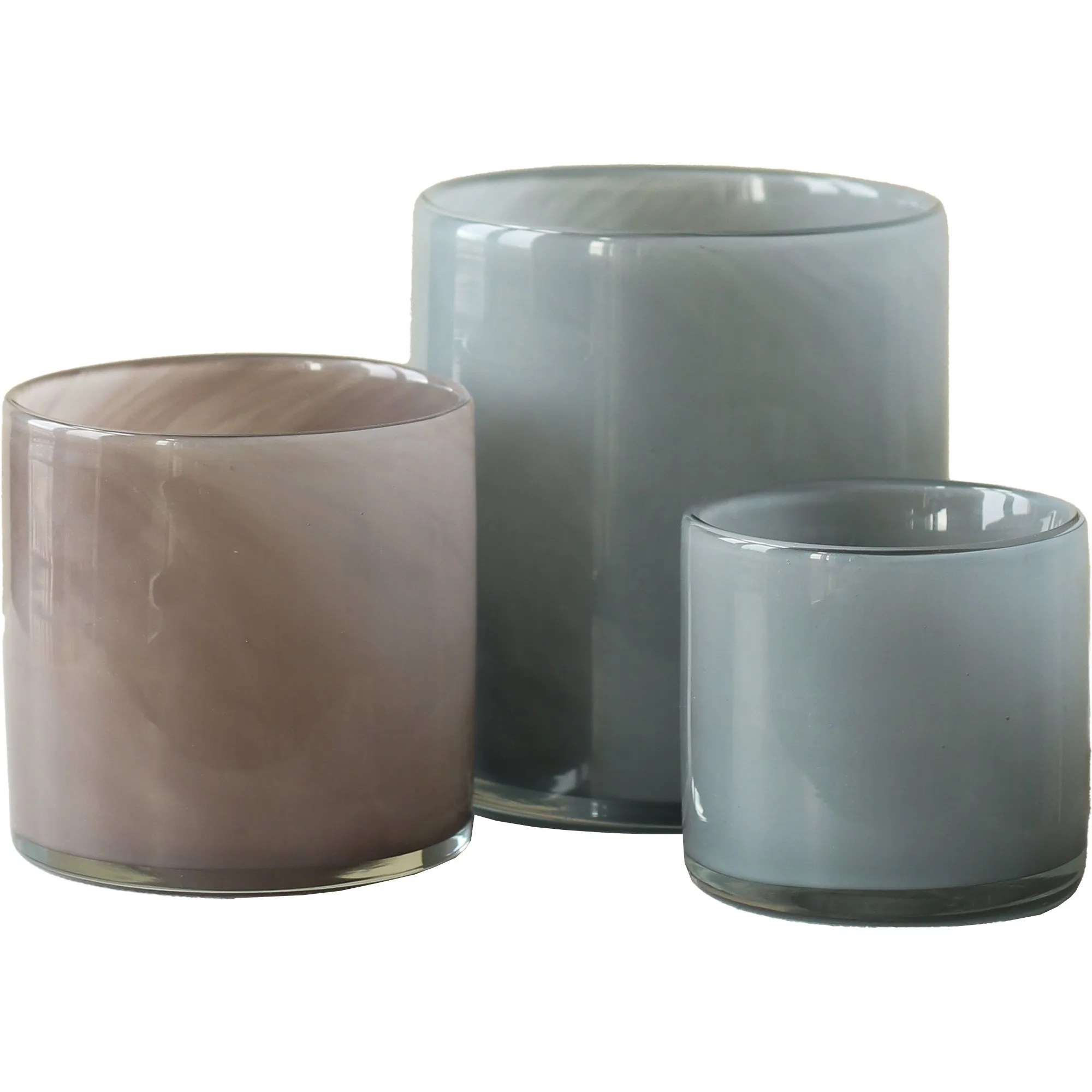 Lyric ljuslykta 3 st, blue/purple/grey