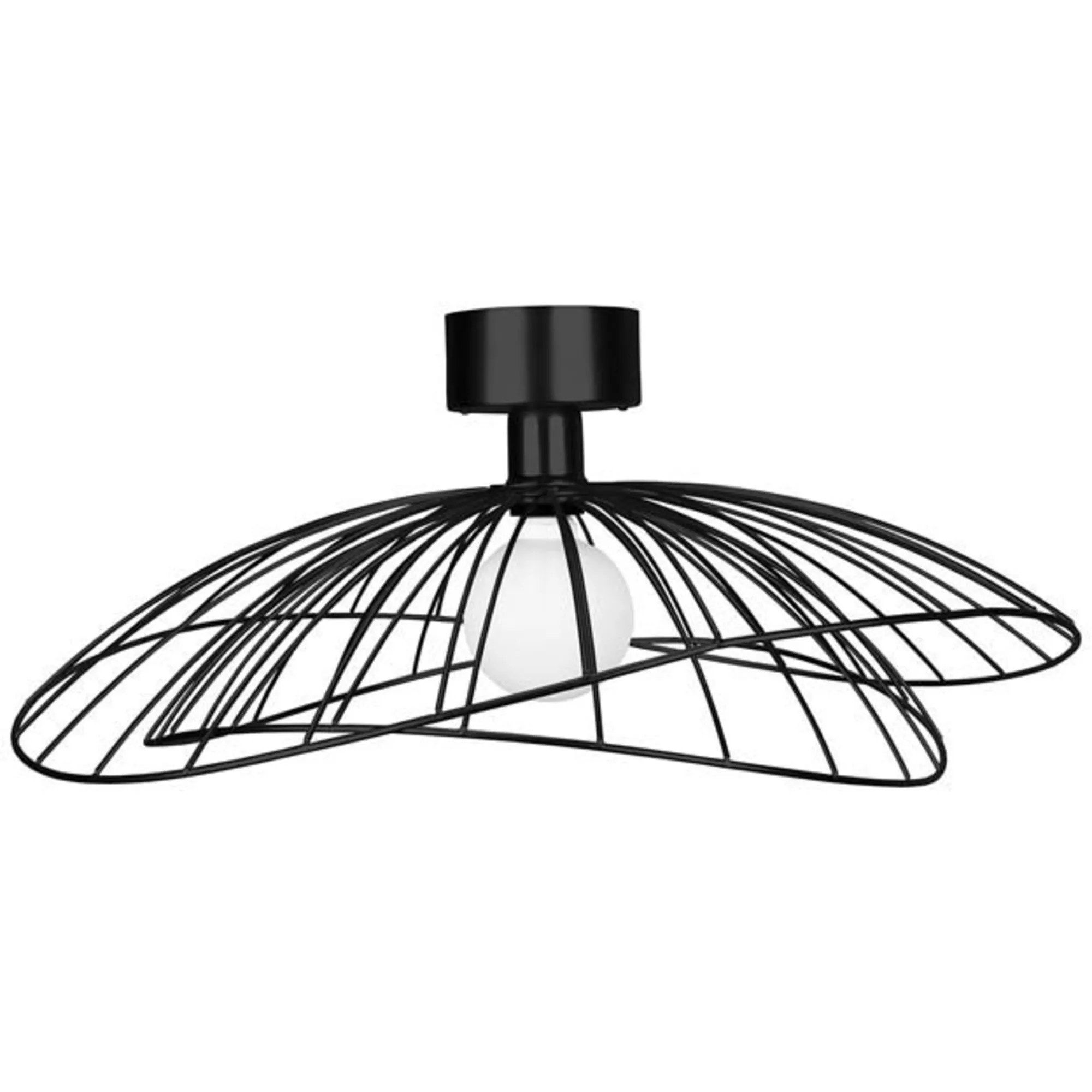 Ray plafond/vägglampa, 60 cm, svart