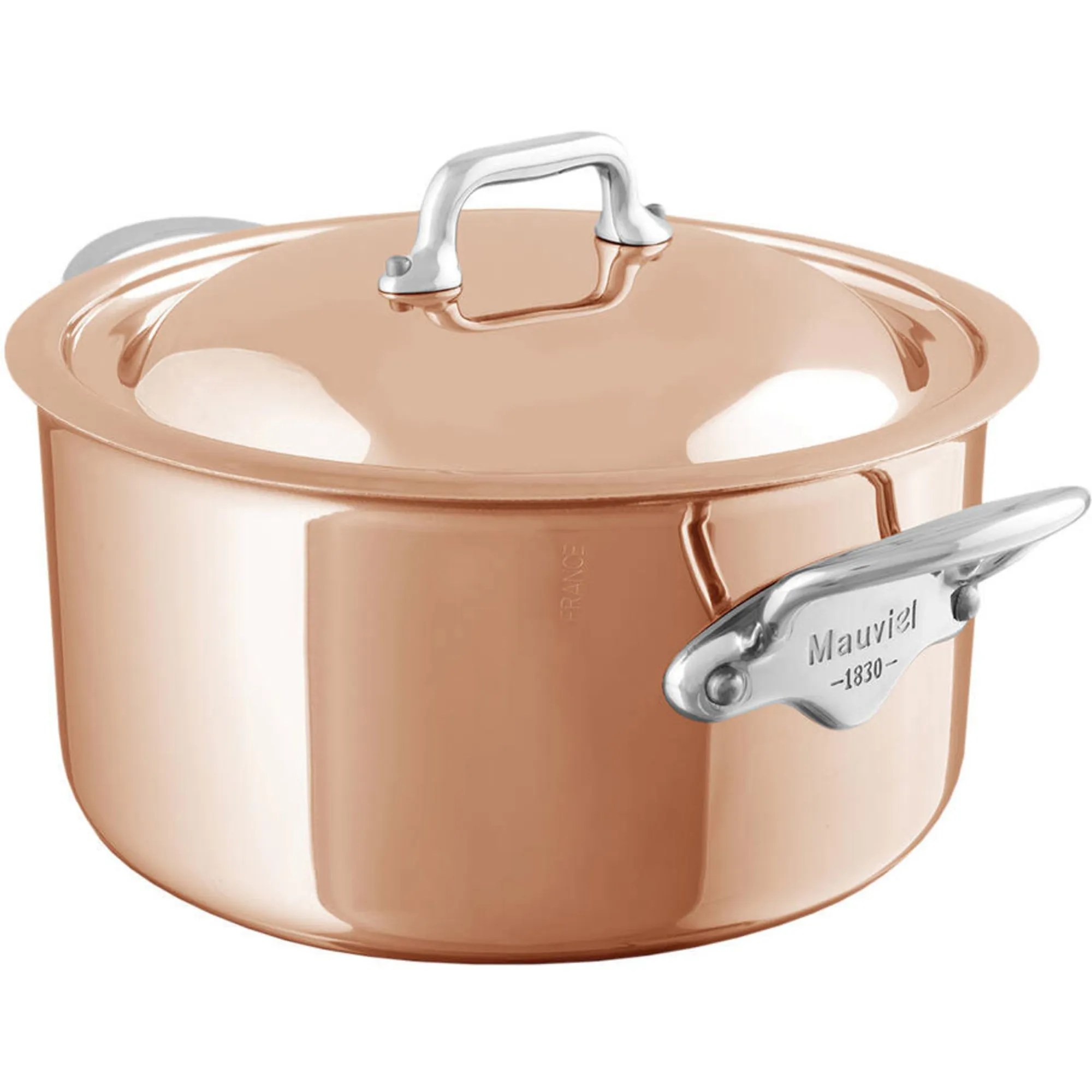 M’6s gryta med lock 3,4 liter, koppar/stål