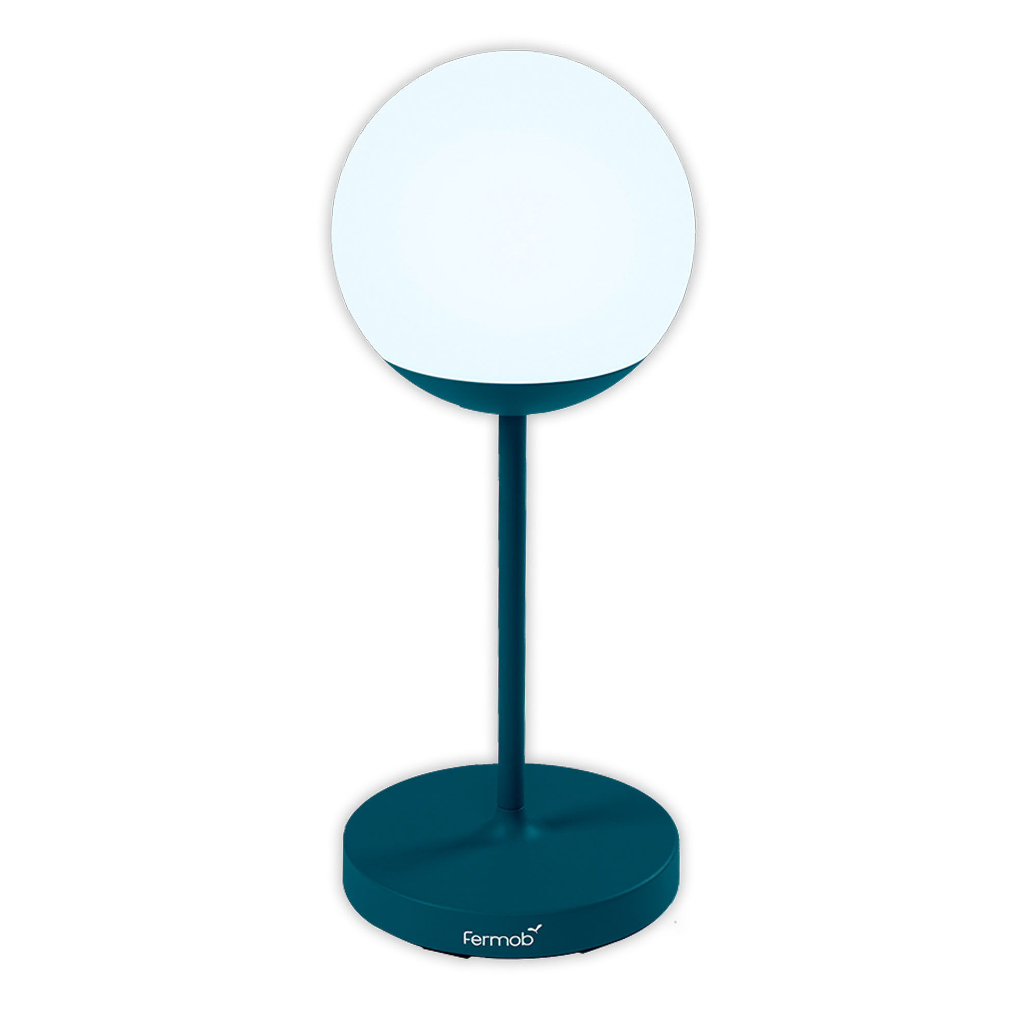 Fermob – Mooon! Lamp 63 cm Acapulco Blue 21 – Bordslampor utomhus – Tristan Lohner – Blå