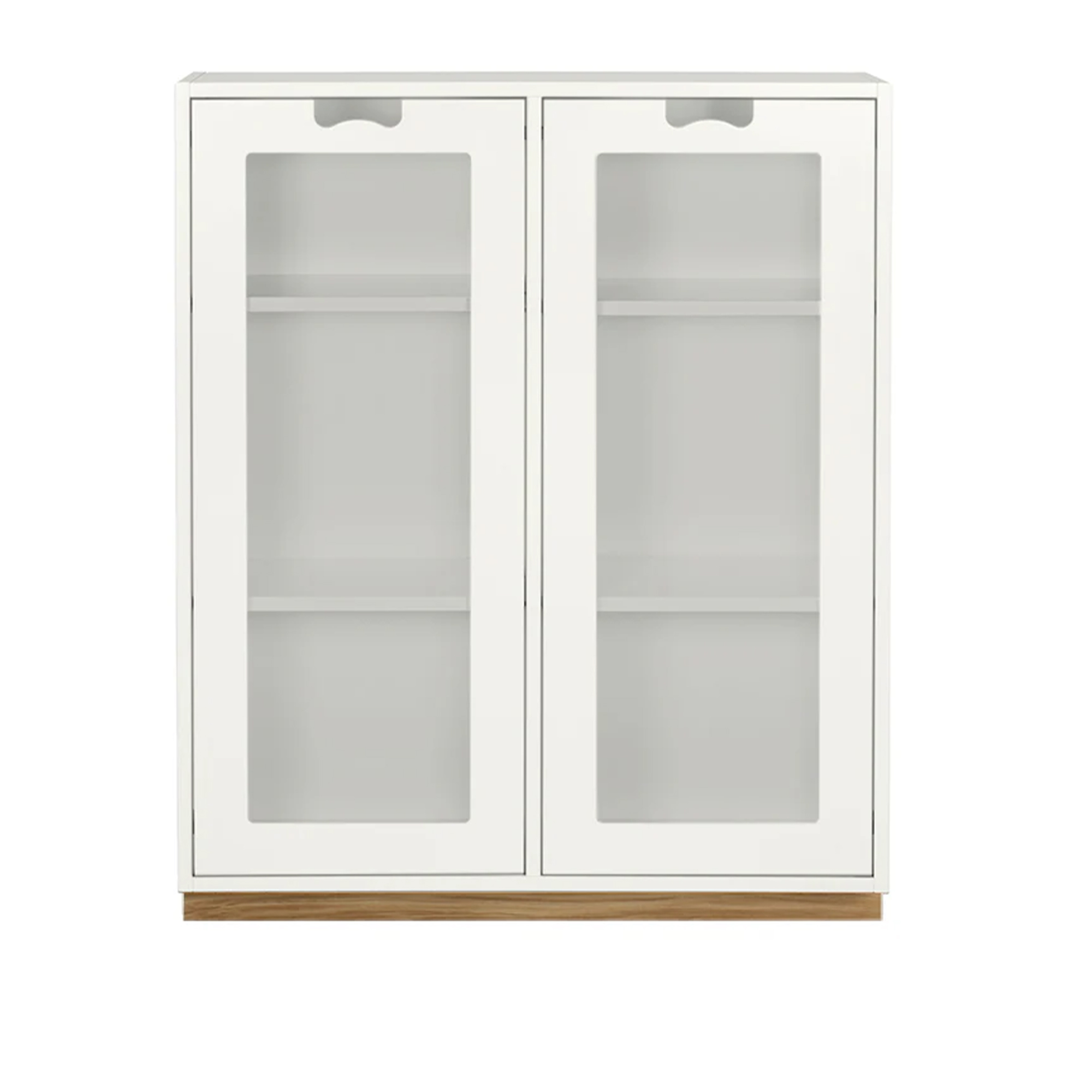 Asplund – Snow Cabinet E D42 Glass Doors – White, Ek Sockel – Byråer – Thomas Sandell & Jonas Bohlin – Vit – MDF/Trä