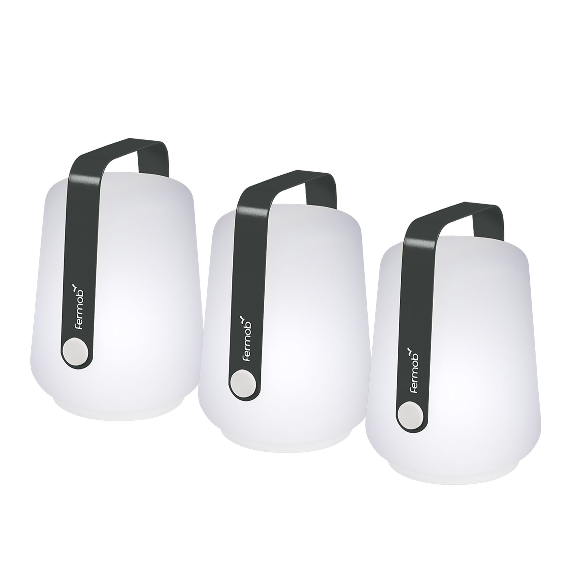 Fermob – Balad Set of 3 Lamps Anthracite – Bordslampor utomhus – Tristan Lohner – Grå