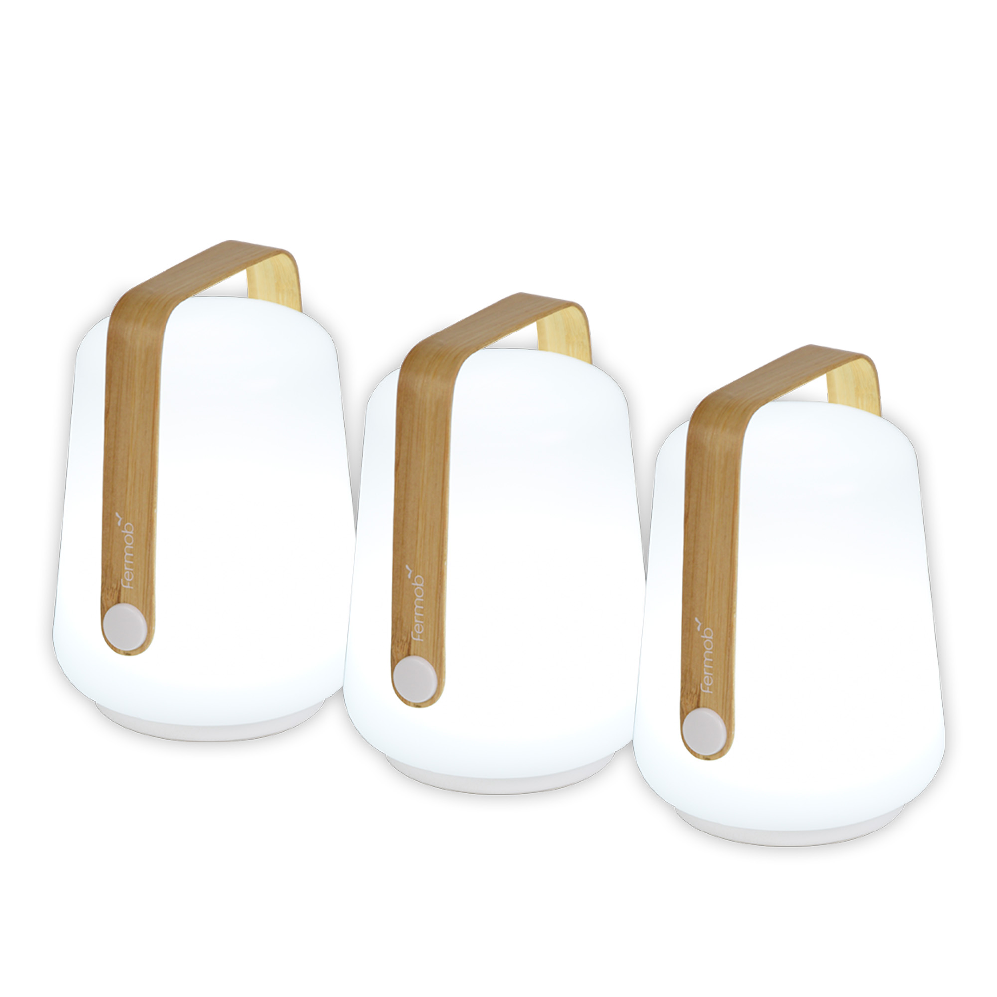 Fermob – Balad Lampa H:12 3-Pack – Bamboo – Bordslampor utomhus – Tristan Lohner – Beige