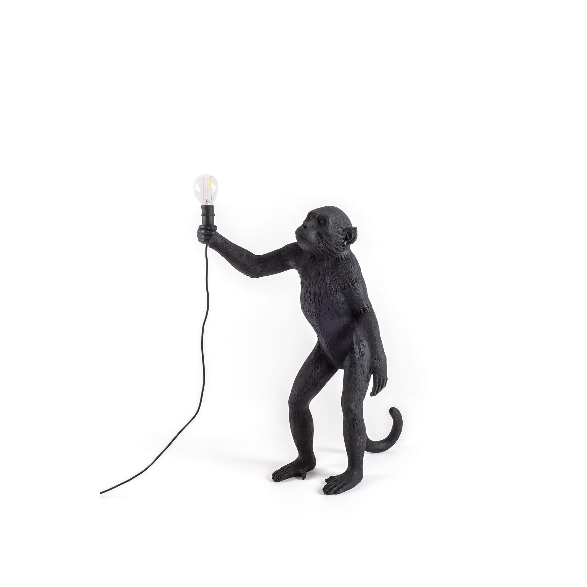Seletti – Monkey Lamp Outdoor Standing Black – Bordslampor utomhus – Marcantonio Raimondi Malerba – Svart