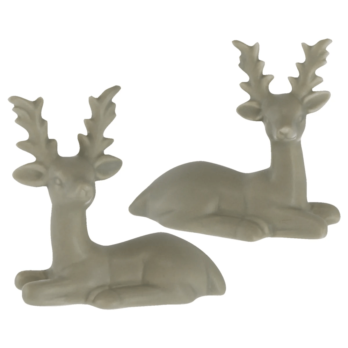 Dekoration hjort Medine 2 delar; 6.8×6.3×3.5 cm (BxDxH); Ljusgrön