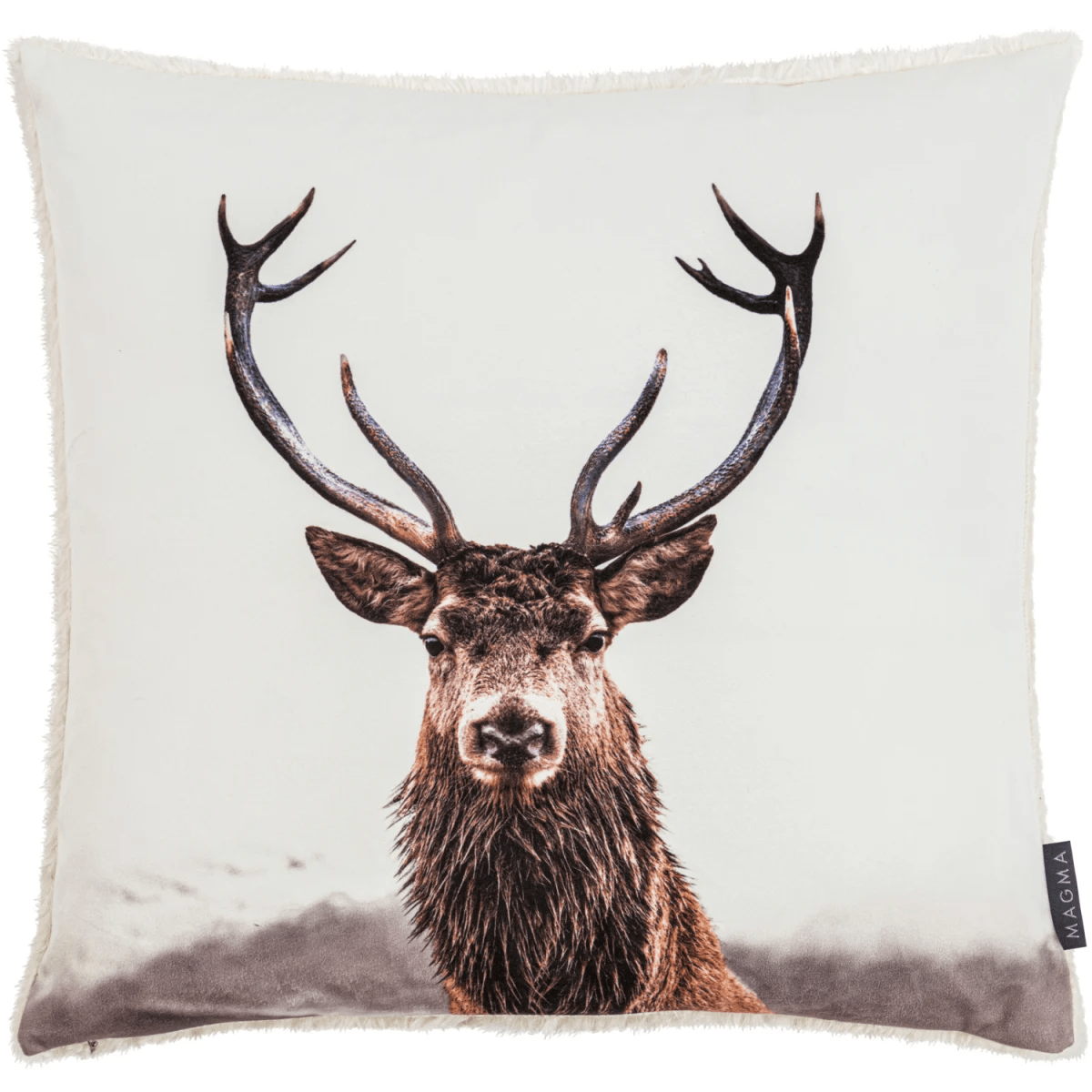 MAGMA Kuddfodral Stag; 45×45 cm (BxL); Krämvit; Kvadratisk