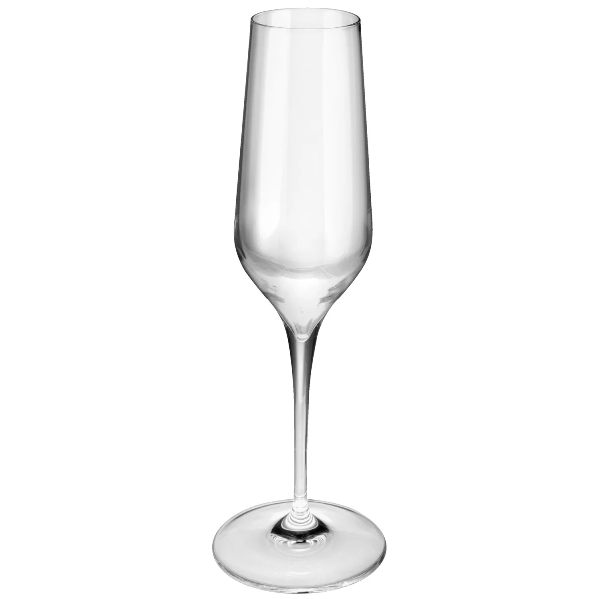 Bormioli Rocco Champagneglas Electra utan mätrand; 23cl, 6.2×4.7×23.5 cm (ØxØxH); Transparent; 6 Styck / Förpackning