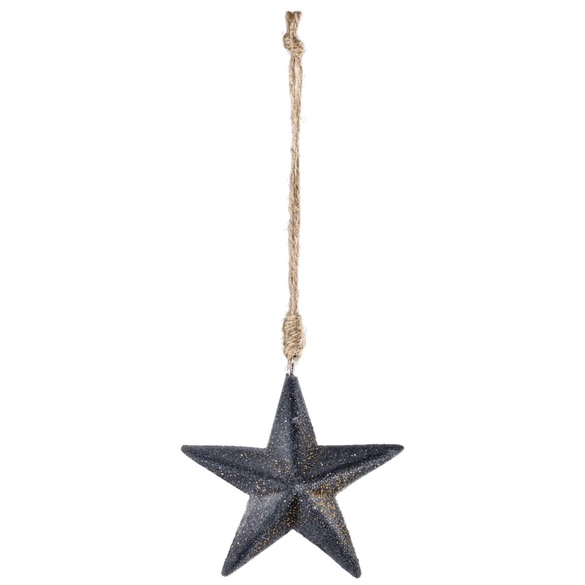 Dekoration Hoshi; 7.5×7.5×3 cm (BxDxH); Antracit/Guldfärg; 6 Styck / Förpackning