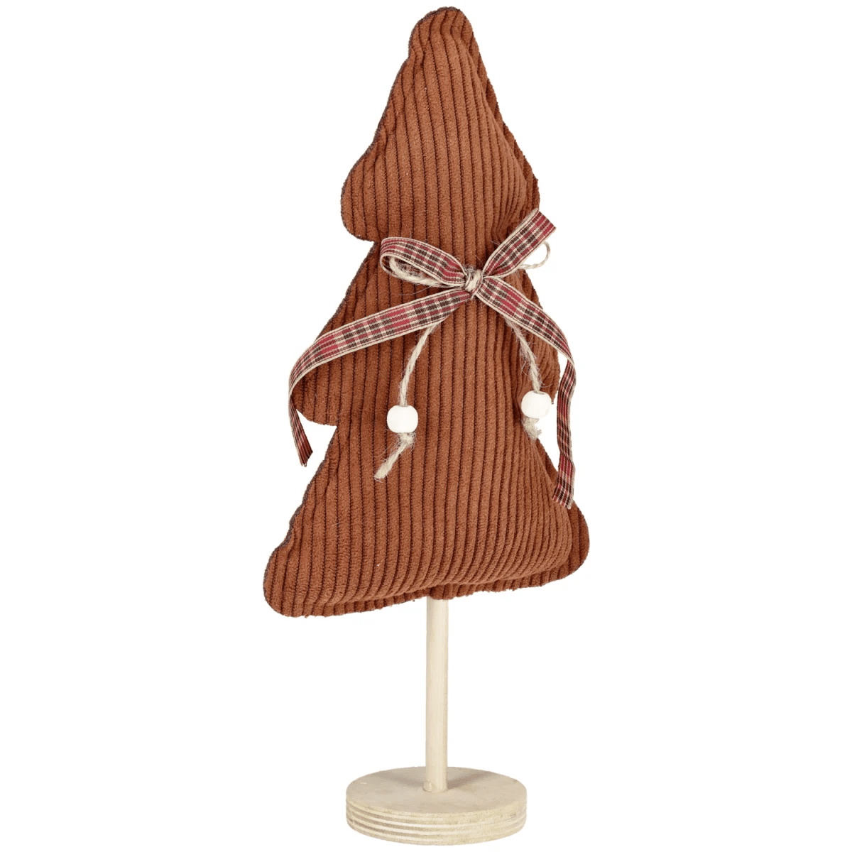 Dekorativt träd Abetare; 14×6.5×30.5 cm (LxBxH); Brun/Natur/Vit