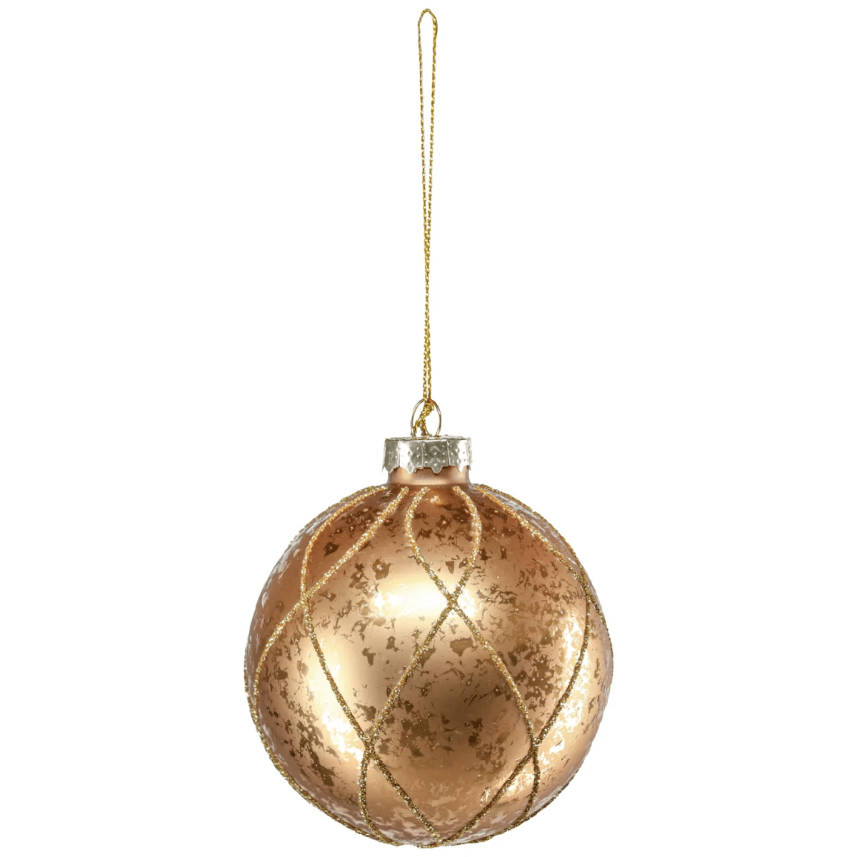 Julgranskula Takara; 8 cm (Ø); Brun/Guldfärg; 6 Styck / Förpackning