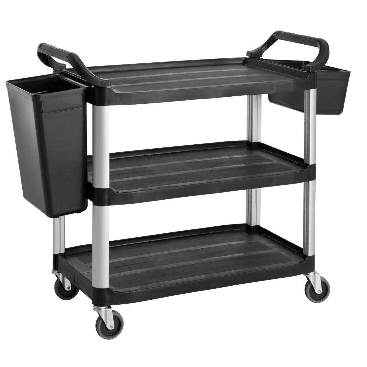 PULSIVA Serveringsvagn Senior; 104.5x51x96 cm (BxDxH); Grå/Svart