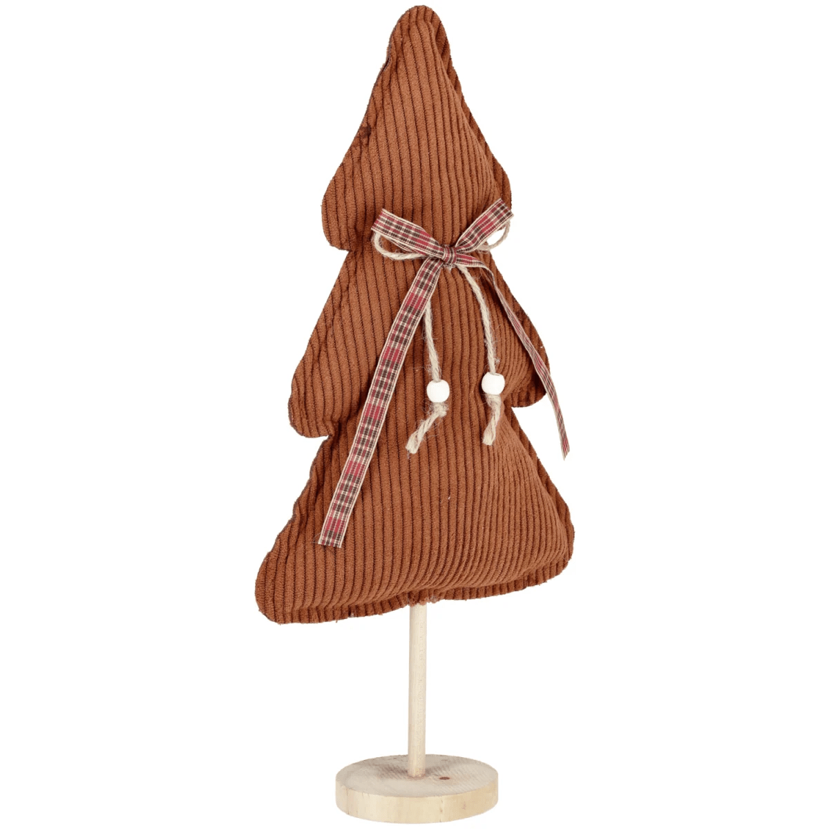 Dekorativt träd Abetare; 17.5x7x36 cm (LxBxH); Brun/Natur/Vit