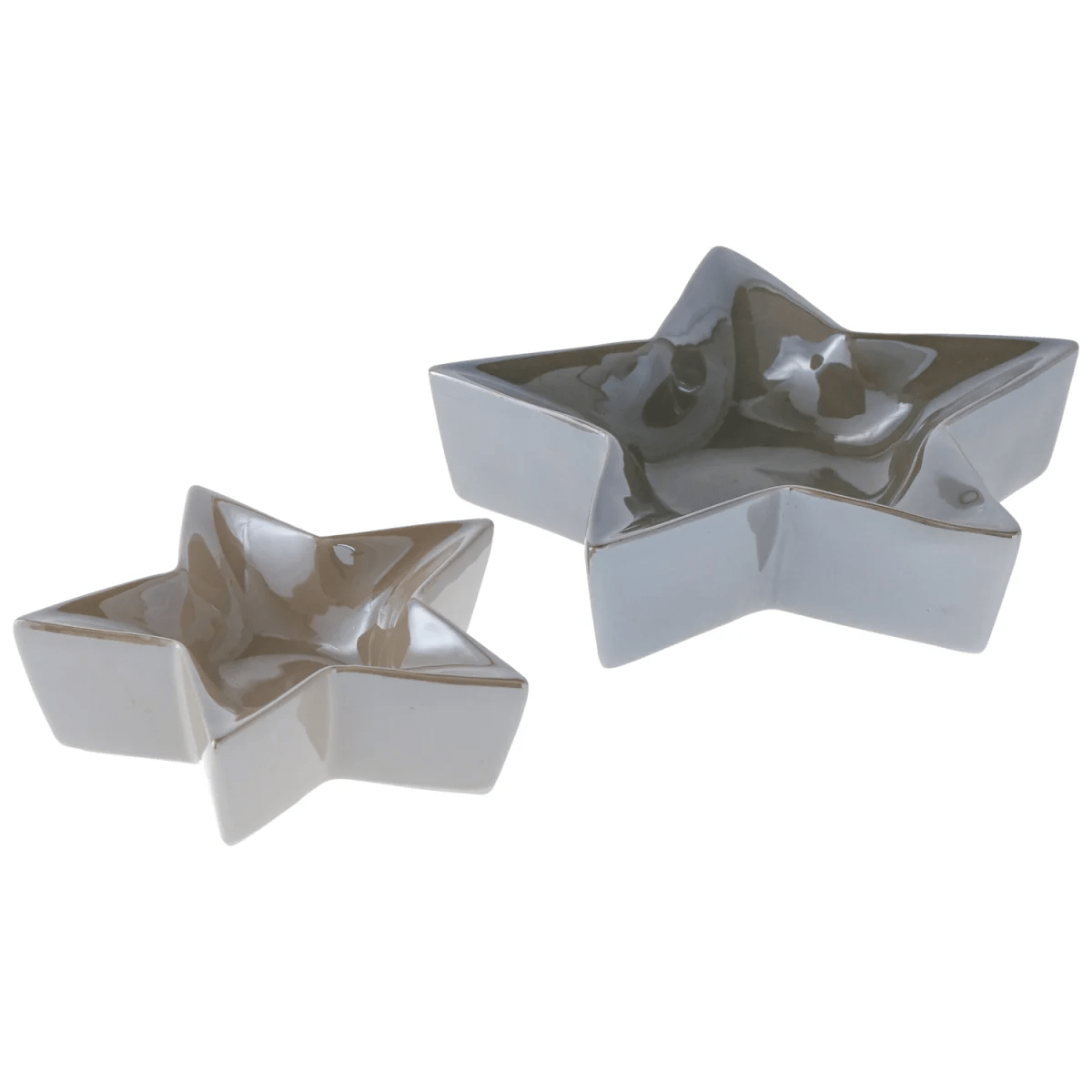 Dekorationsskål Selcan 2 delar; 22x22x5 cm (LxBxH); Gråbrun/taupe/Grå