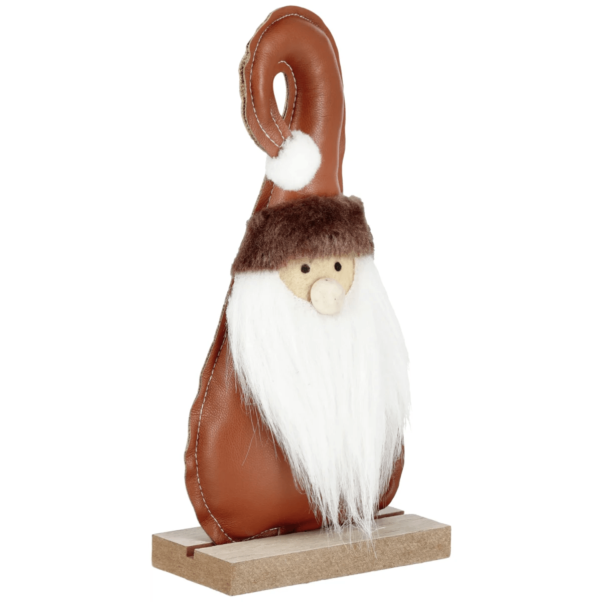 Tomte Afrim; 10x5x21 cm (LxBxH); Brun/Vit/Natur