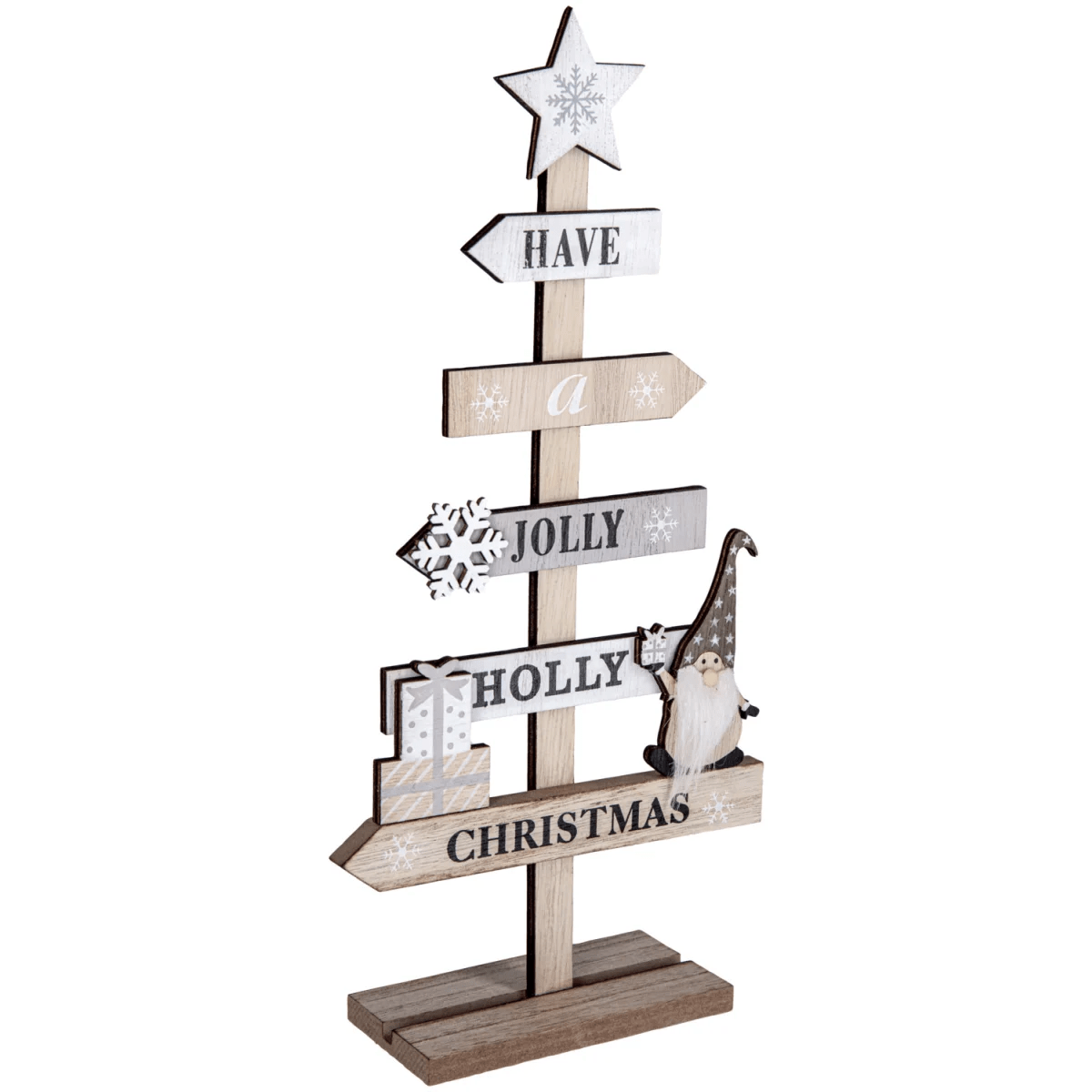 Dekoration Drenka; 16.5x6x34 cm (BxDxH); Grå/Vit/Beige