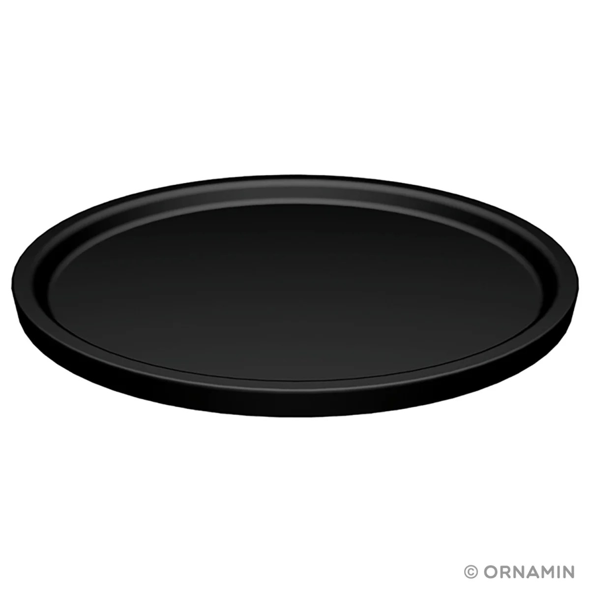 Ornamin Lock till återanvändbar skål Curvy Karla; 16×1 cm (ØxH); Svart; 10 Styck / Förpackning