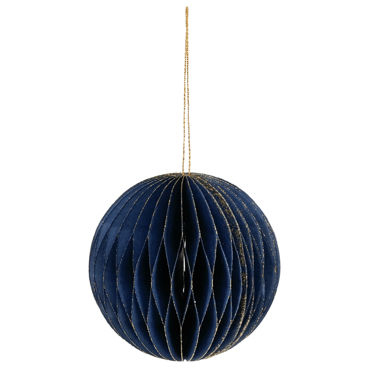 Dekoration Honoka; 12 cm (Ø); Blå/Guldfärg; 6 Styck / Förpackning