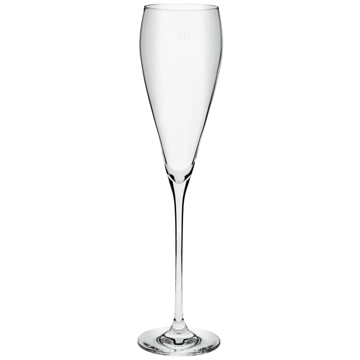 VEGA Champagneglas Dilay med mätrand; 28cl, 6×28 cm (ØxH); Transparent; 0.1 l Mätrand, 6 Styck / Förpackning