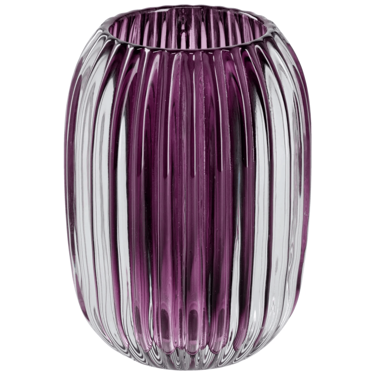 Ljuslykta Aastha; 9.4×13 cm (ØxH); Plommon; 4 Styck / Förpackning