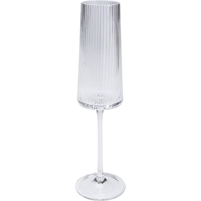 KARE DESIGN Riffle champagneglas, med spår – klart glas