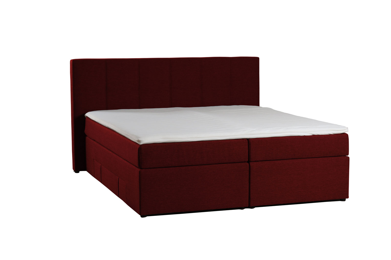 Olympisk lyxig handgjord kontinentalsäng med förvaring, 7 zoner 140×200 Fast (80-100 kg) Fast Röd