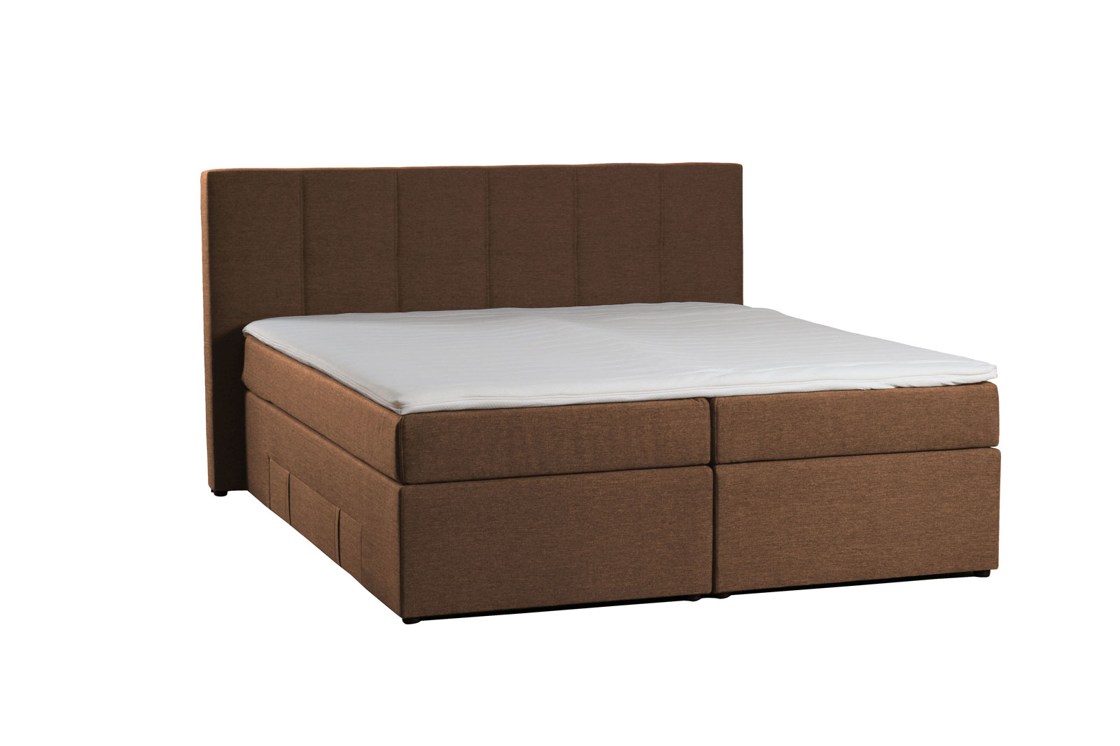 Olympisk lyxig handgjord kontinentalsäng med förvaring, 7 zoner 160×200 Medium (under 80 kg) Fast Beige