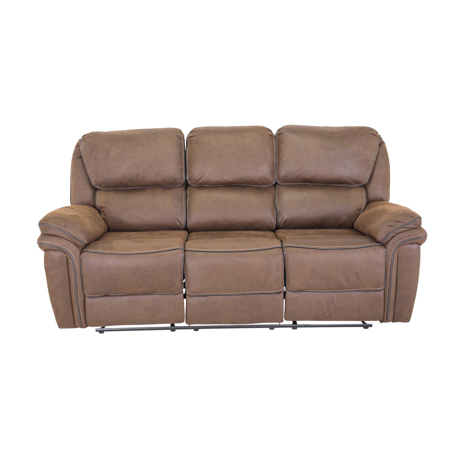 VENTURE DESIGN Saranda 3-sits Soffa, med Recliner – Brunt Tyg
