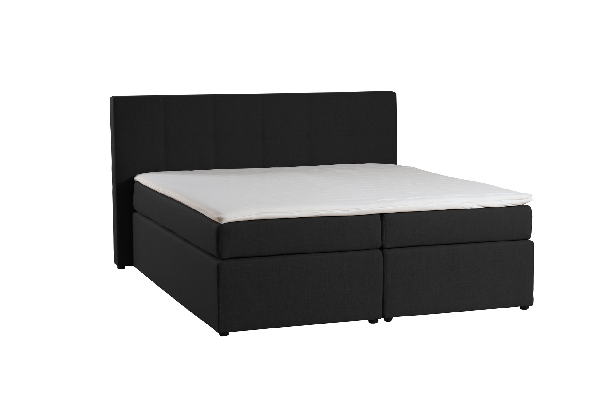 Monika lyxig handgjord kontinentalsäng, 7 zoner 200×200 Fast (80-100 kg) Fast Antracitgrå