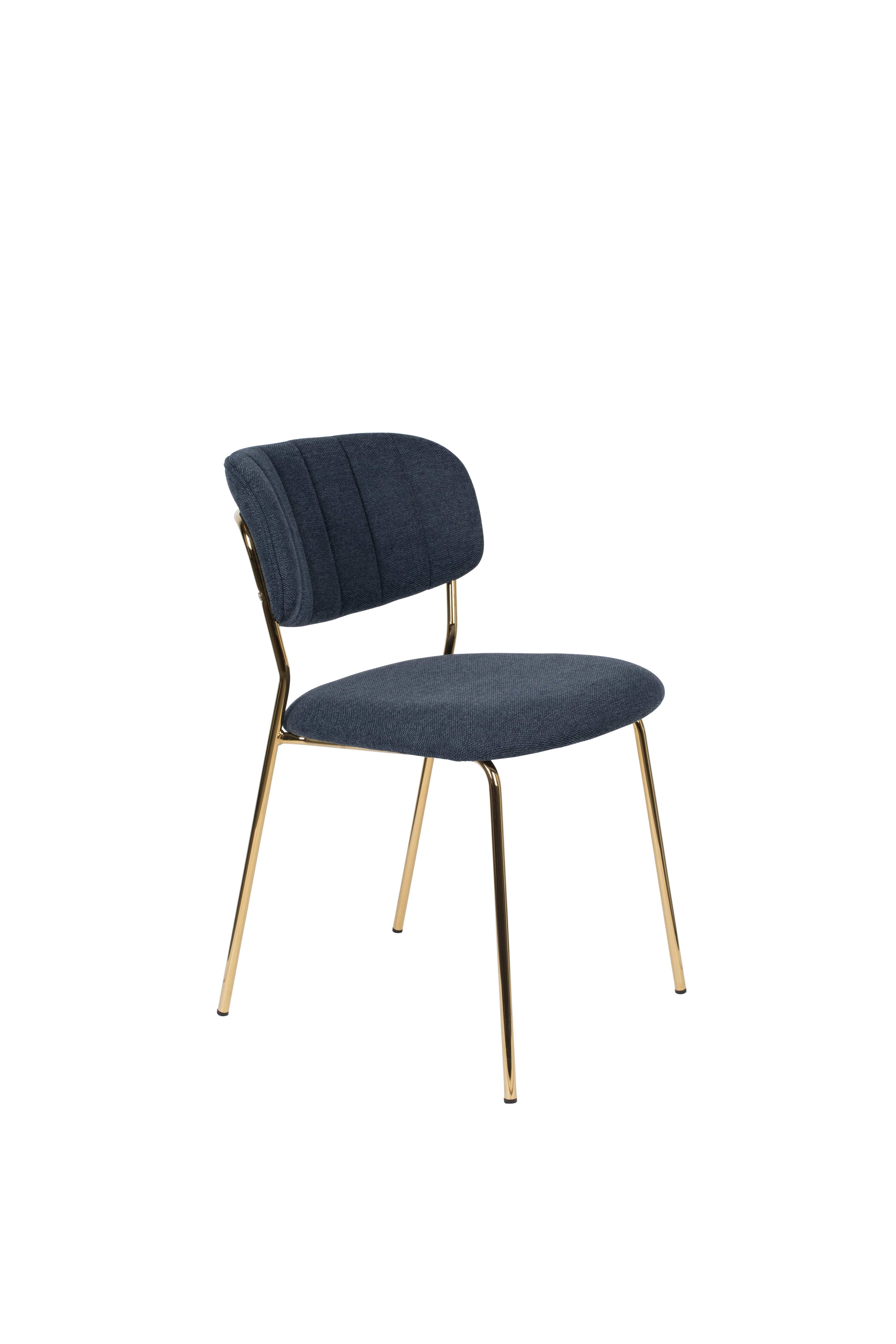 WHITE LABEL LIVING Stol Jolien Guld/Mörkblå
