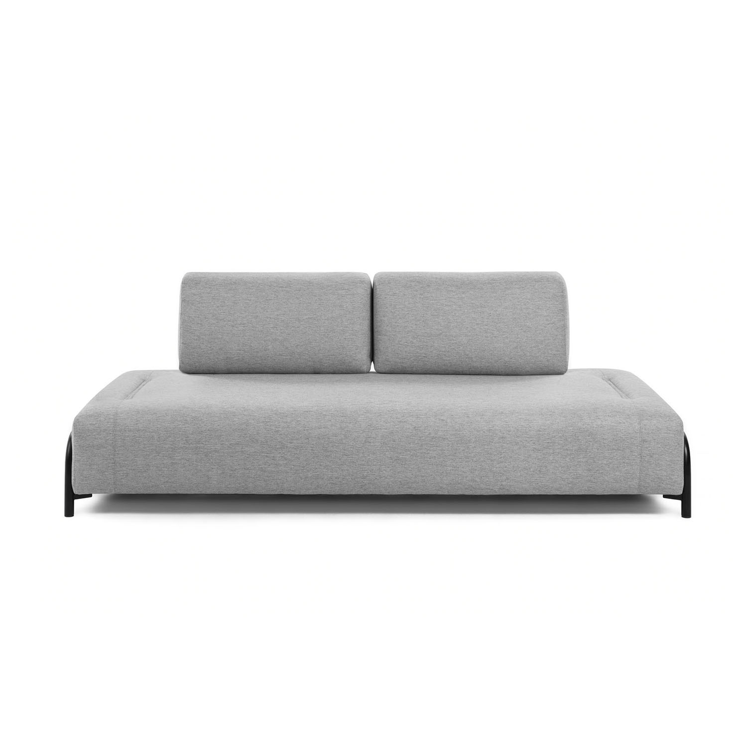 KAVE HOME Compo 3-sits Soffa – Ljusgrått Tyg och Metall