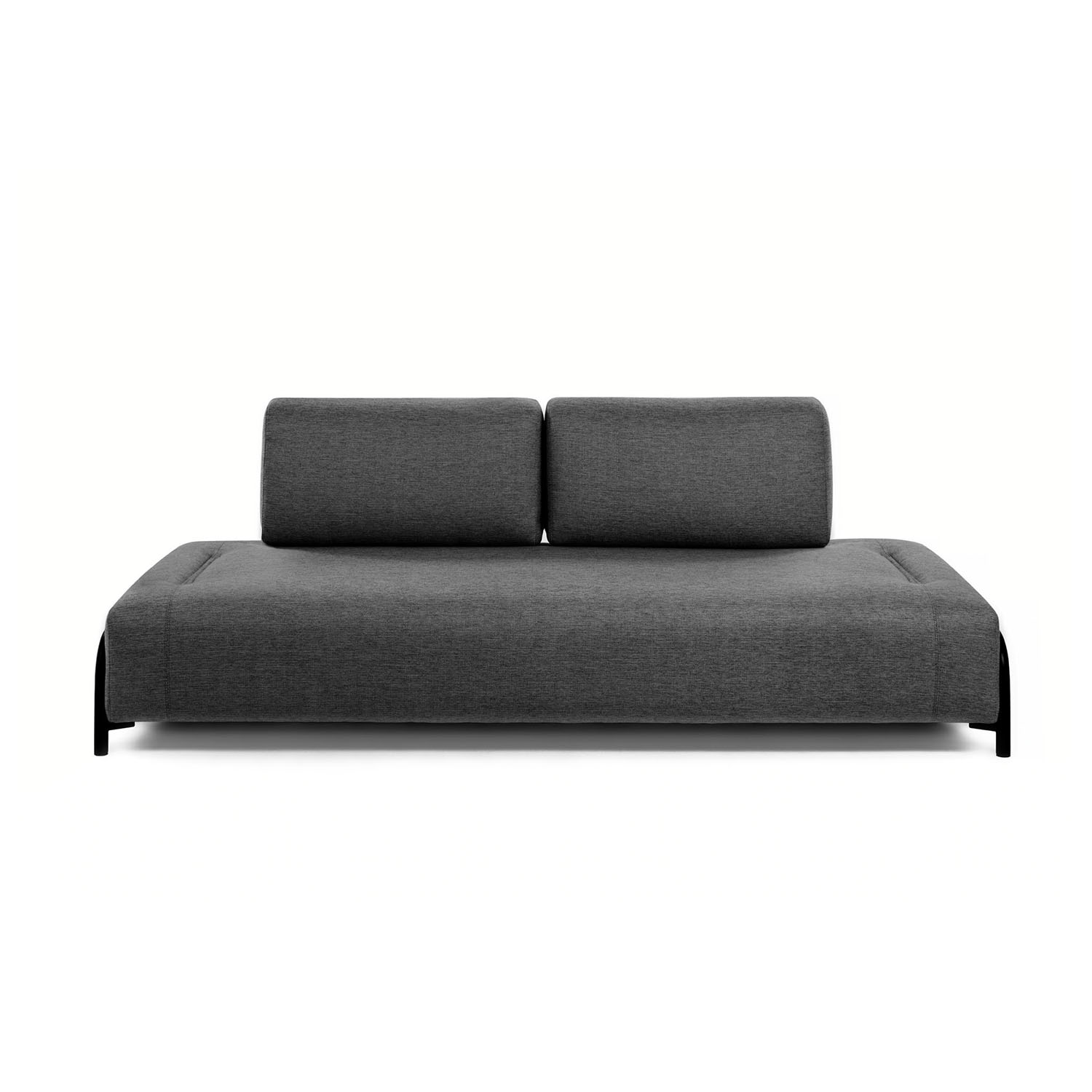KAVE HOME Compo 3-sits Soffa – Mörkgrått Tyg och Metall