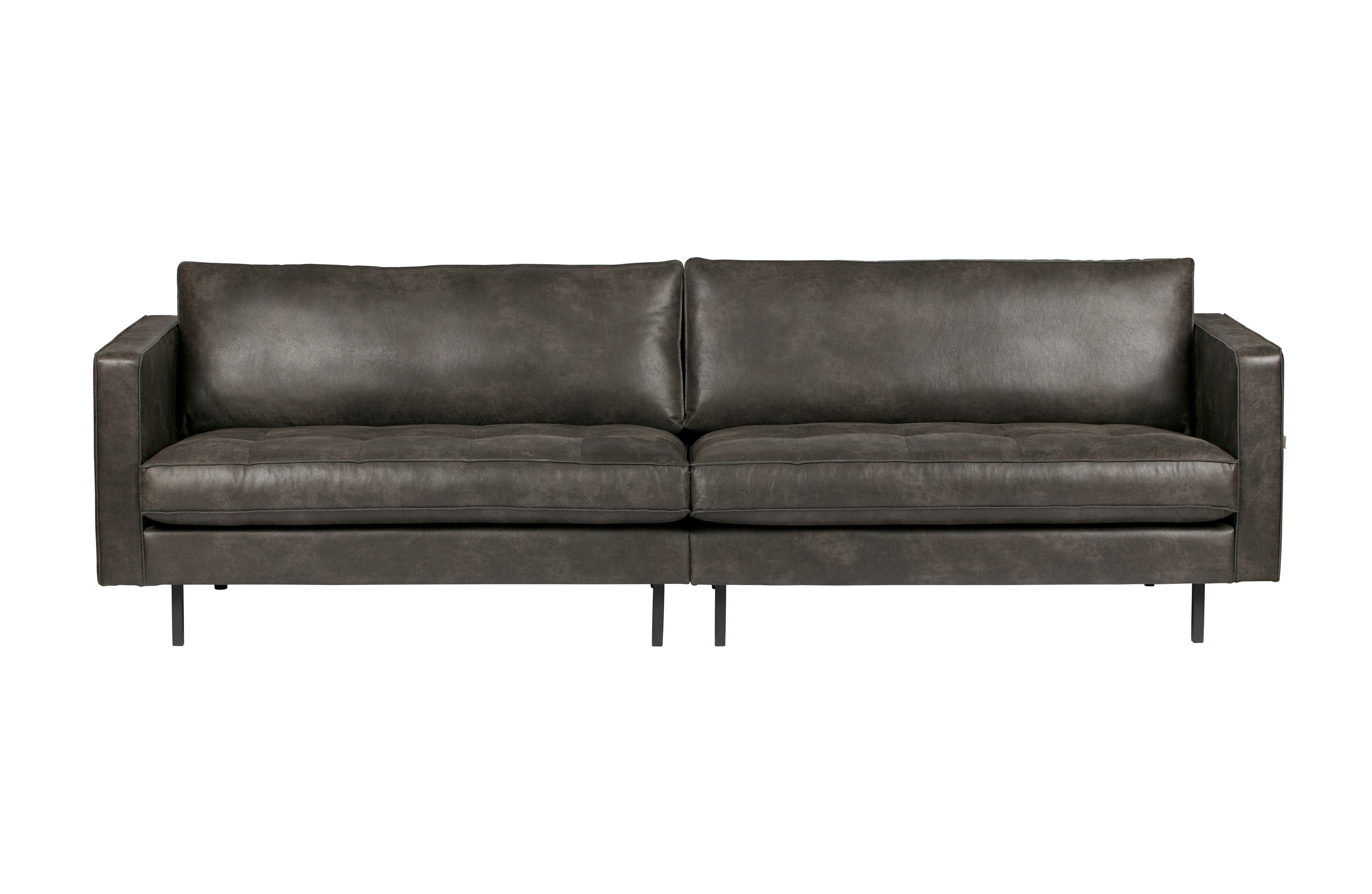 BEPUREHOME Rodeo 3-sits soffa – svart tyg